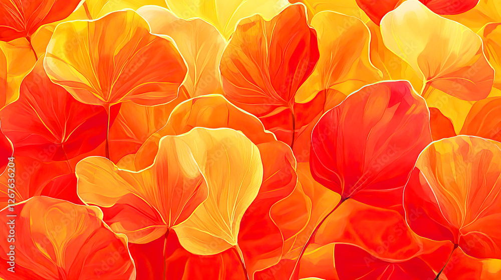 Abstract floral background with bright orange petals Abstract floral background with bright orange petals