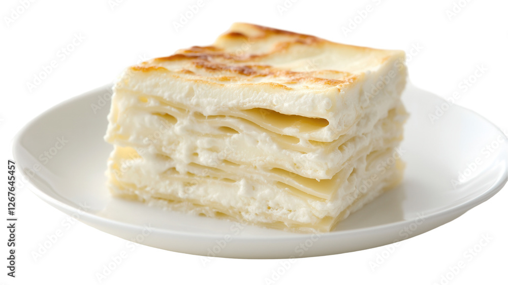 Layered frozen lasagna a tray with transparent background kitchen setting culinary delight Layered frozen lasagna a tray with transparent background kitchen setting culinary delight