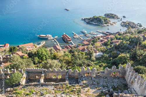 Fototapeta Naklejka Na Ścianę i Meble -  Kaleköy village in Kekova near Kaş, Turkey