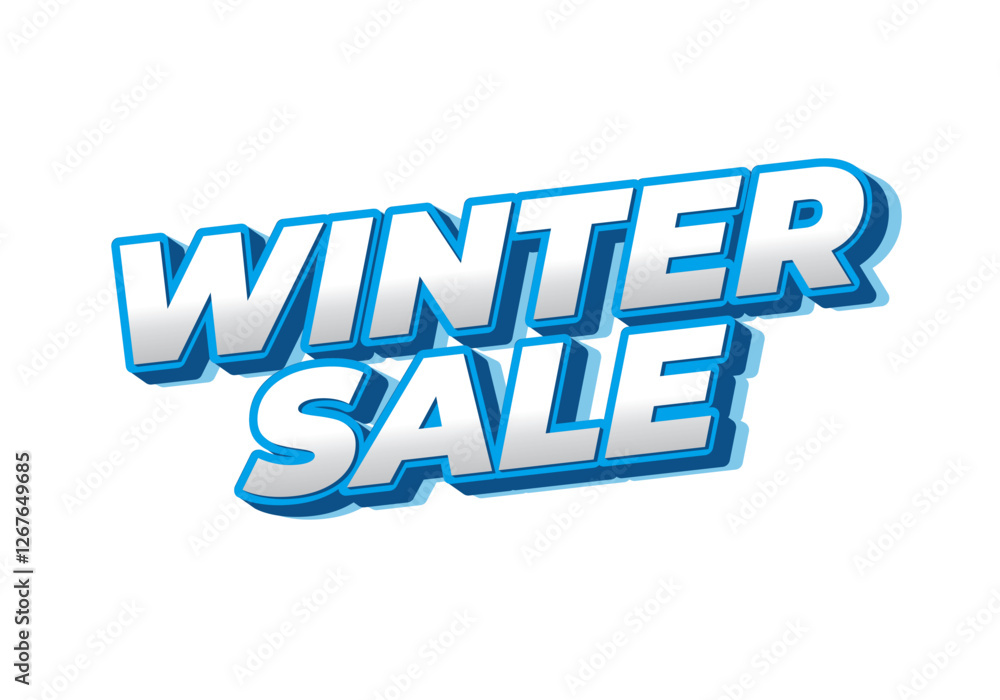 Winter sale. text effect with modern bold font Winter sale. text effect with modern bold font
