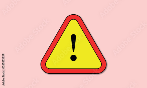 Caution warning sign. Warning icon. stop icon. forbidding icon. Futuristic exclamation mark in warning icon.