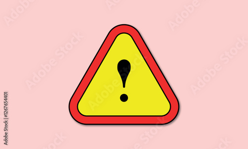 Caution warning sign. Warning icon. stop icon. forbidding icon. Futuristic exclamation mark in warning icon.