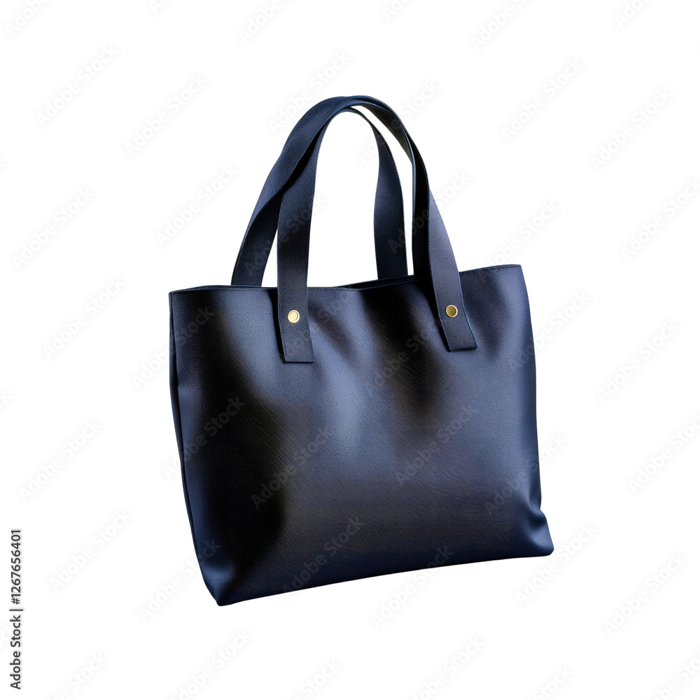 Stylish Navy Blue Tote Bag with Gold Accents - Modern Fashion Accessory Stylish Navy Blue Tote Bag with Gold Accents - Modern Fashion Accessory
