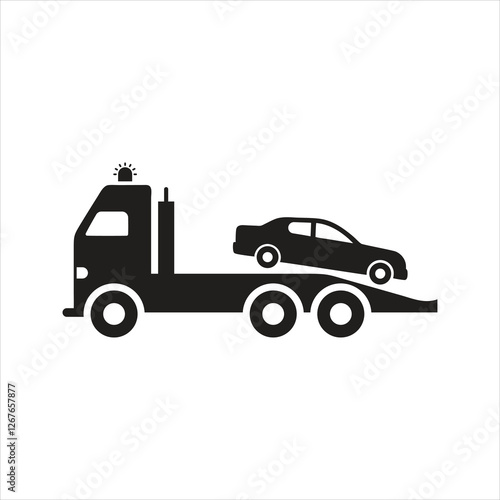 Tow truck icon. Recovery truck. Breakdown cover. Recovery service icon