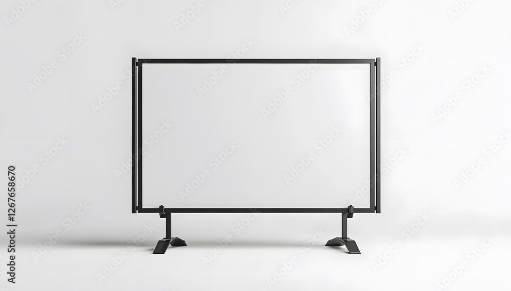 Mobile Whiteboard On White Background Mobile Whiteboard On White Background