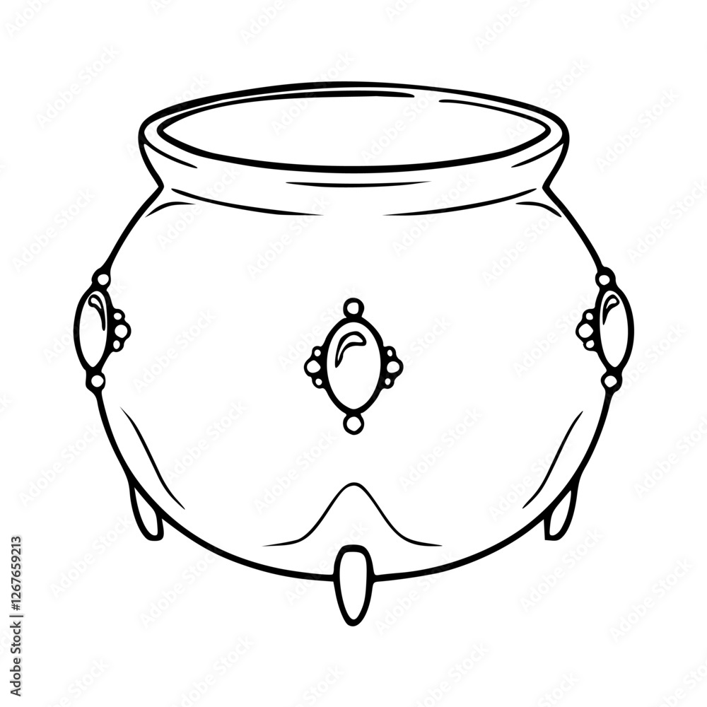 a black and white drawing of a witch's cauldron for coloring pages a black and white drawing of a witch's cauldron for coloring pages
