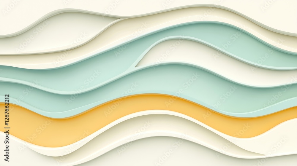 Abstract wavy layers in pastel colors. Abstract wavy layers in pastel colors.