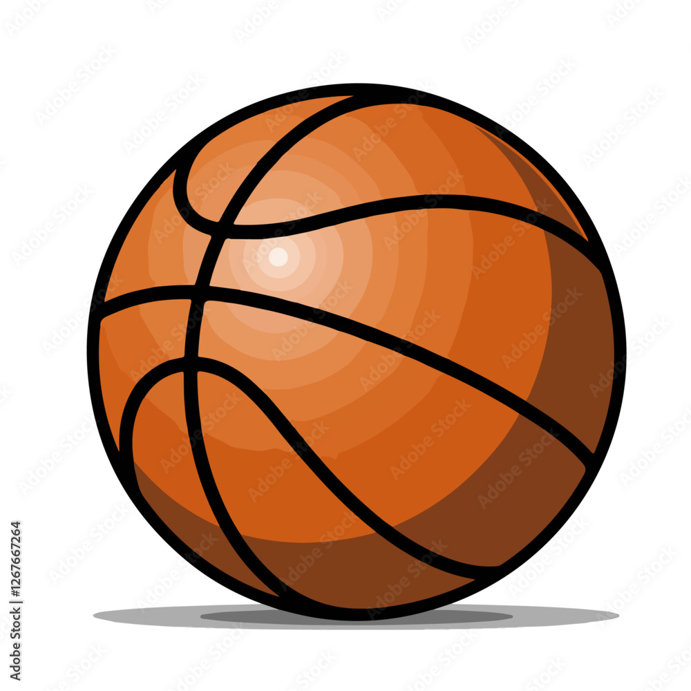 Fototapeta premium Basketball Icon Representing Sports Fitness Teamwork And Athletic Activities For School Events Competitions And Professional Basketball Games