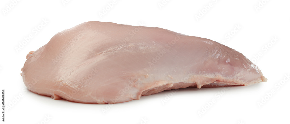 One raw turkey breast isolated on white One raw turkey breast isolated on white