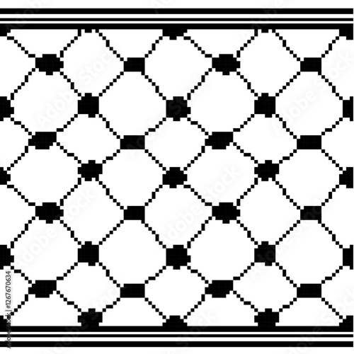 keffiyeh arabic pattern pixel art