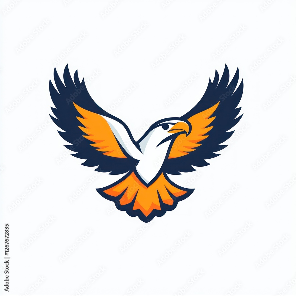Obraz premium Soaring eagle graphic design, vector art, for logo or symbol use