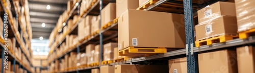 Wallpaper Mural Warehouse inventory storage boxes. Torontodigital.ca