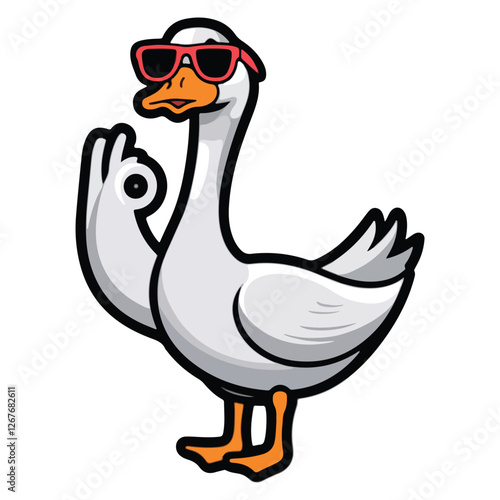 Cool Goose with Sunglasses