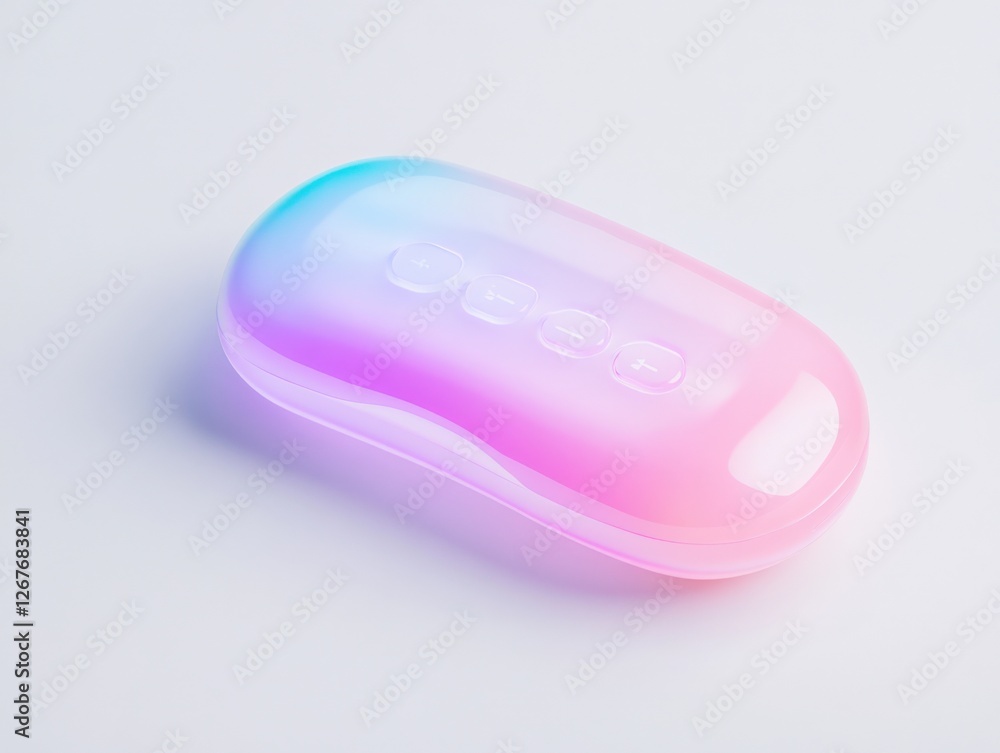 pastel colored audio device on white background. pastel colored audio device on white background.