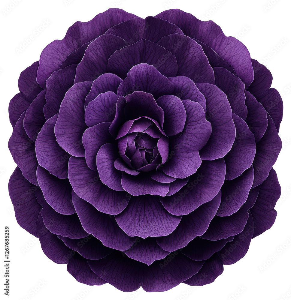 Obraz premium Detailed Purple Flower Blossom with Intricate Petals on Transparent Background