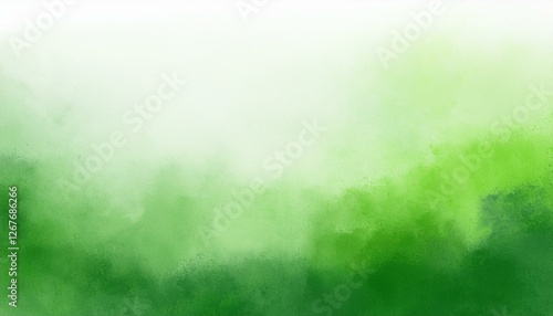 green watercolor background with white hazy sky with gradient painted texture and grunge in abstract design christmas green backgrounds or paper banner
