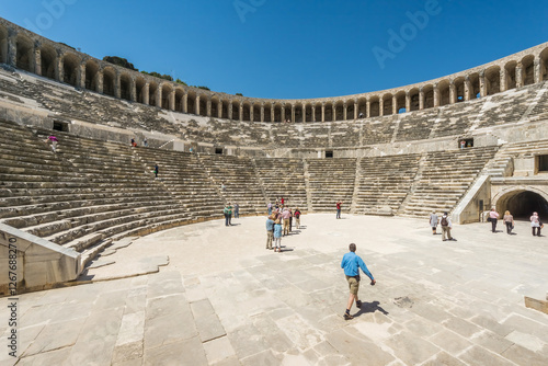 Fototapeta Naklejka Na Ścianę i Meble -  Aspendos antique Roman theater in Antalya, Turkey