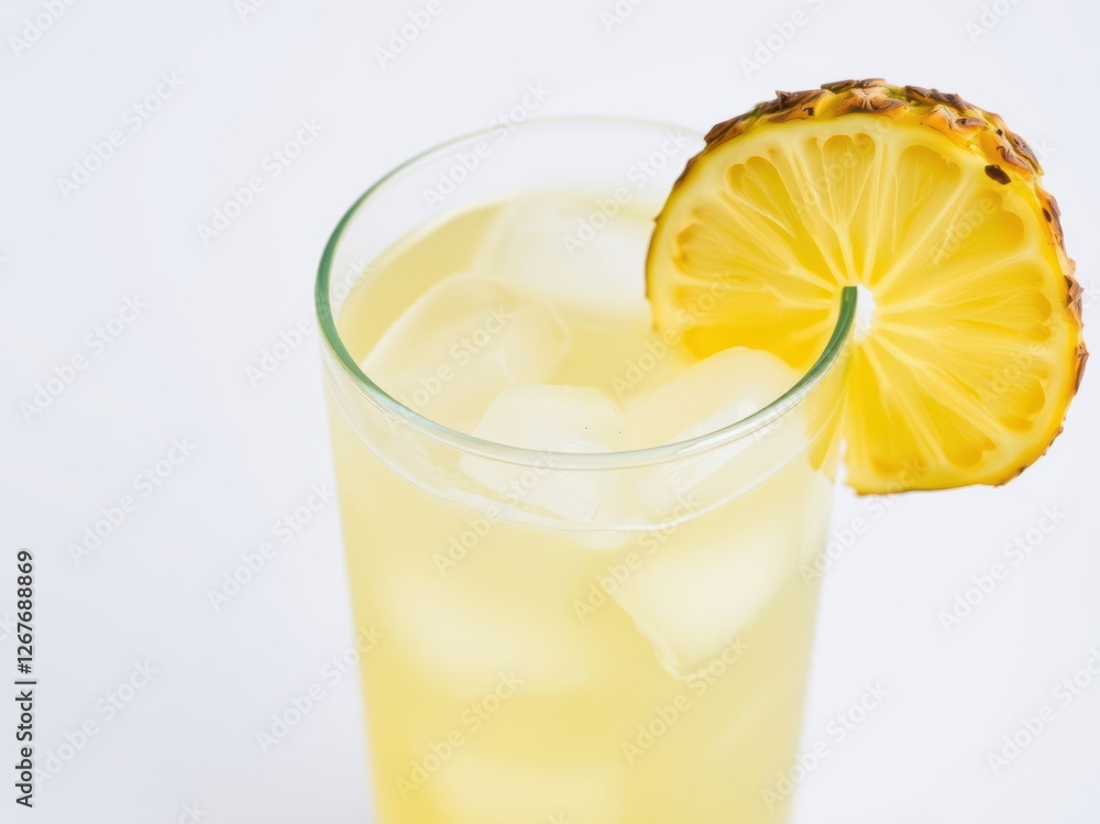 Refreshing Pineapple and Lemon Iced Drink Refreshing Pineapple and Lemon Iced Drink