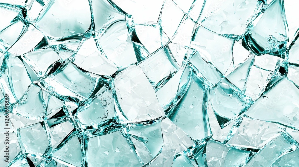Broken Pieces of Turquoise Glass Broken Pieces of Turquoise Glass