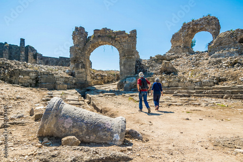 Fototapeta Naklejka Na Ścianę i Meble -  Aspendos antique Roman city in Antalya, Turkey