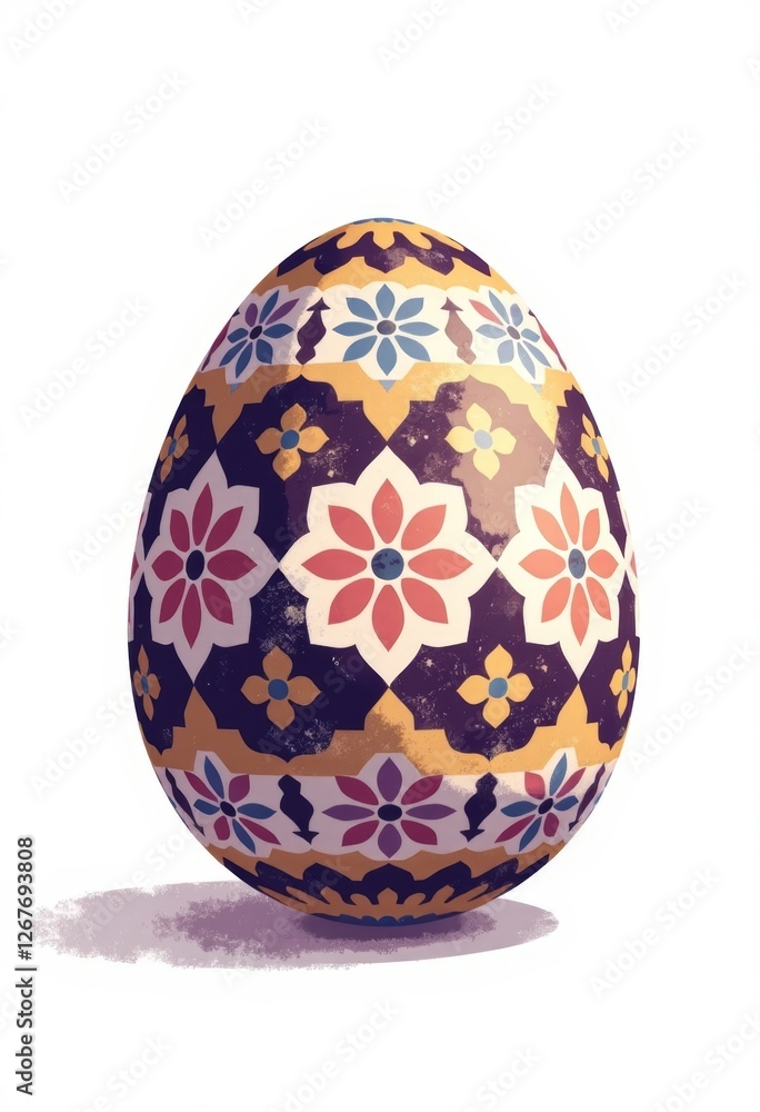 Extreme Close-up Easter Egg, Intricate Patterns, Minimalist Flat Color Design, Copyspace, Dramatic Studio Lighting, Detailed Texture, Easter Decor Illustration Extreme Close-up Easter Egg, Intricate Patterns, Minimalist Flat Color Design, Copyspace, Dramatic Studio Lighting, Detailed Texture, Easter Decor Illustration