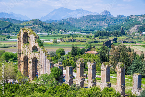 Fototapeta Naklejka Na Ścianę i Meble -  Aspendos antique Roman city in Antalya, Turkey