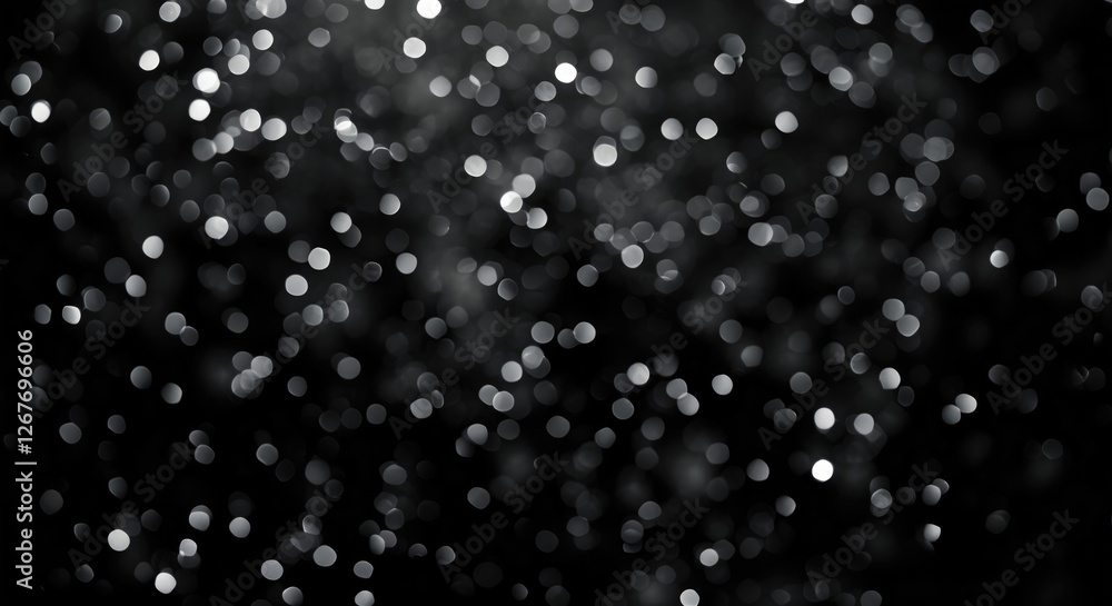 Abstract black bokeh background featuring a soft focus with shimmering light circles creating an elegant and mysterious atmosphere Abstract black bokeh background featuring a soft focus with shimmering light circles creating an elegant and mysterious atmosphere