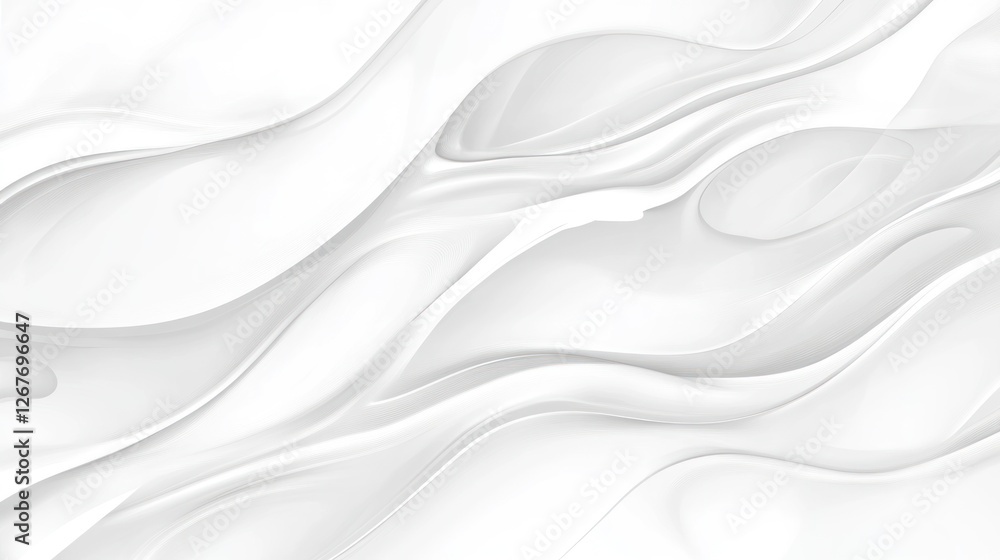 Obraz premium Abstract white flowing liquid marble texture.