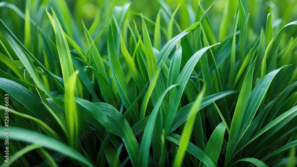 Lush green grass blades with vibrant hues in a natural setting showcasing the beauty of nature and detail in foliage. Lush green grass blades with vibrant hues in a natural setting showcasing the beauty of nature and detail in foliage.