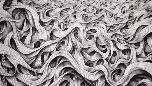 Abstract background with myriad dynamic lines forming intricate patterns. A mesmerizing interplay of movement and structure creates a visually captivating and modern digital composition