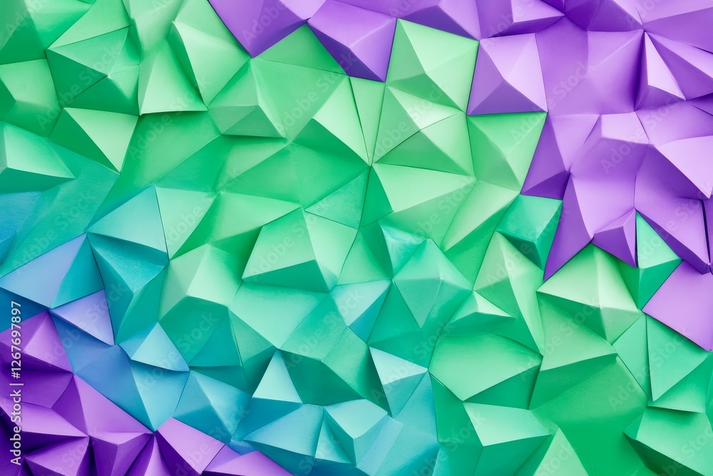 Fototapeta premium Abstract Geometric Paper Texture - Colorful abstract background with geometric shapes and gradient colors. Ideal for modern designs