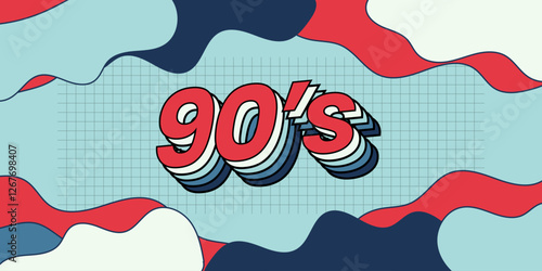 Background 90's Style Flat Vector | For Creative Designer