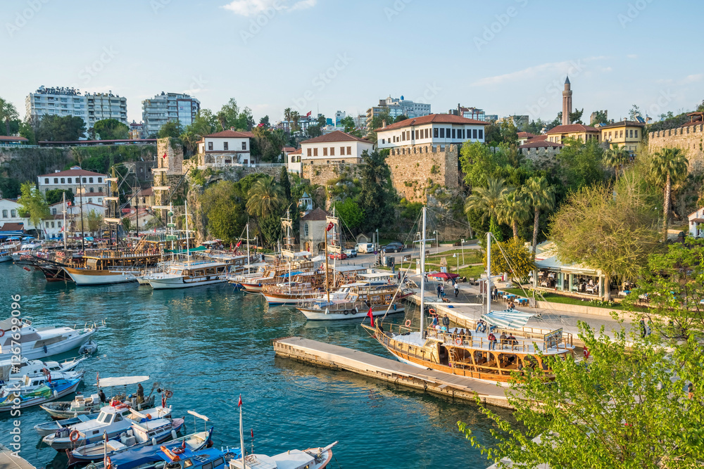 Fototapeta premium Old harbor in Antalya, Turkey