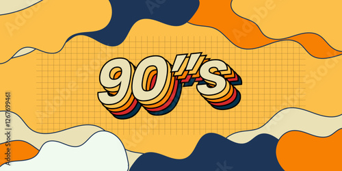 Background 90's Style Flat Vector | For Creative Designer