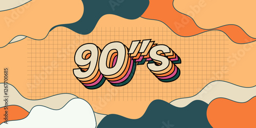 Background 90's Style Flat Vector | For Creative Designer