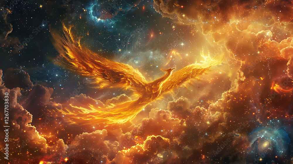 Fototapeta premium goldon phoenix