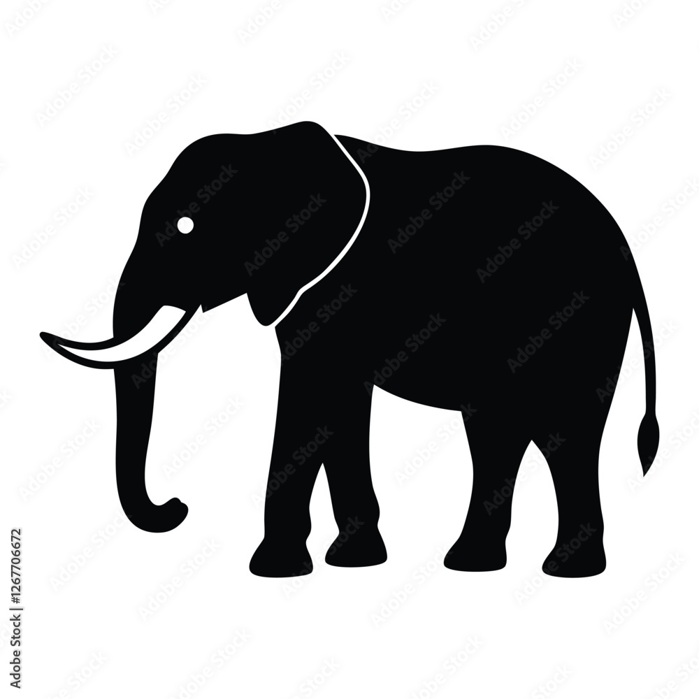 Fototapeta premium elephant cartoon isolated on white
