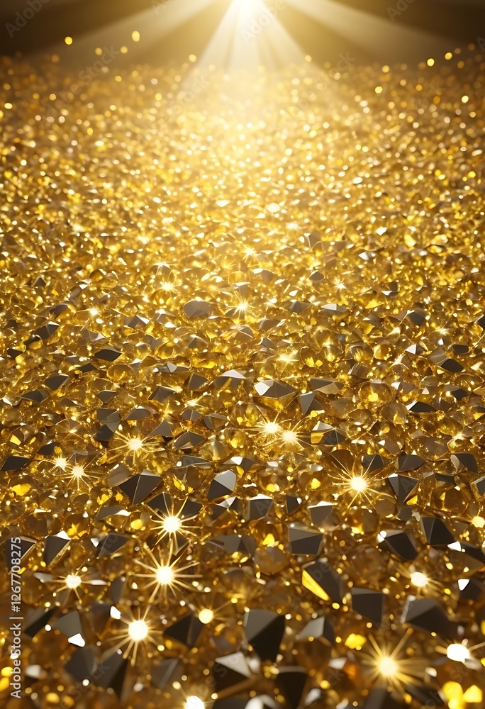 Abundance, A Radiant Sea of Golden Gems Bathed in Divine Light Abundance, A Radiant Sea of Golden Gems Bathed in Divine Light