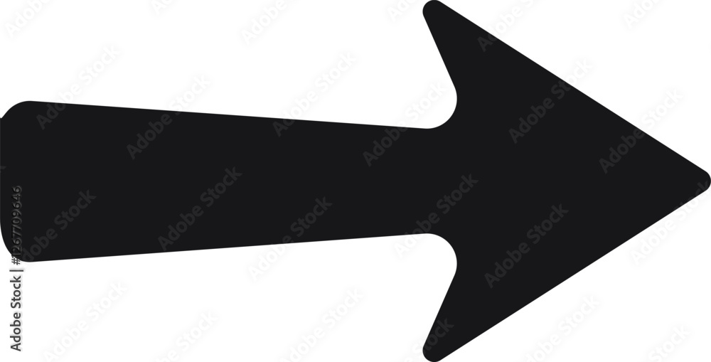Simple black arrow pointing right, serving as a clear indicator of direction and effectively highlighting important elements within design or navigation contexts Simple black arrow pointing right, serving as a clear indicator of direction and effectively highlighting important elements within design or navigation contexts