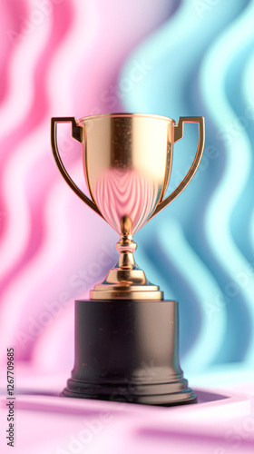 Wallpaper Mural Celebration of achievement studio trophy colorful background close-up success Torontodigital.ca