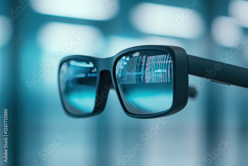 Wallpaper Mural smart Glasses Reflecting Digital Grid Torontodigital.ca