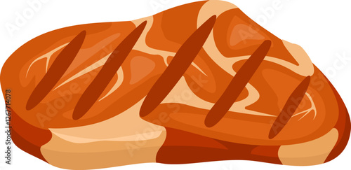 Juicy grilled pork chop featuring perfect grill marks, exuding mouthwatering deliciousness and inviting diners to indulge in a satisfying meal, ideal for lunch or dinner