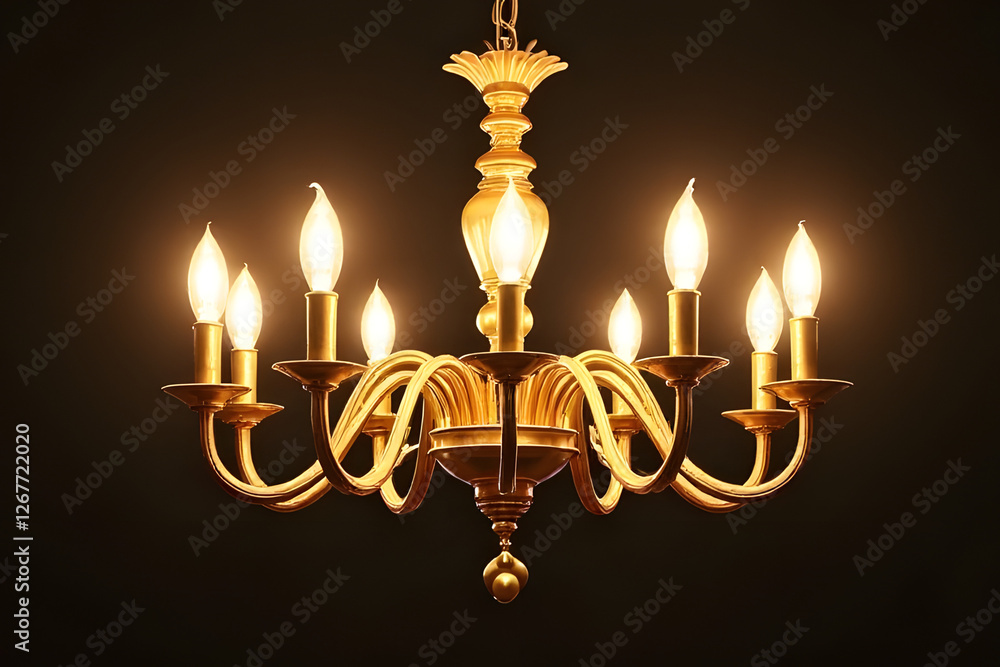 Fototapeta premium chandelier candles on a dark background