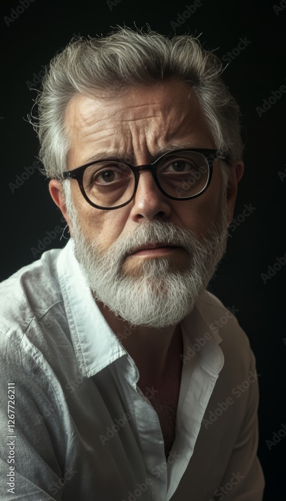 Intense portrait of a mature architect a smart and tough man aged 50 to 60 years Intense portrait of a mature architect a smart and tough man aged 50 to 60 years