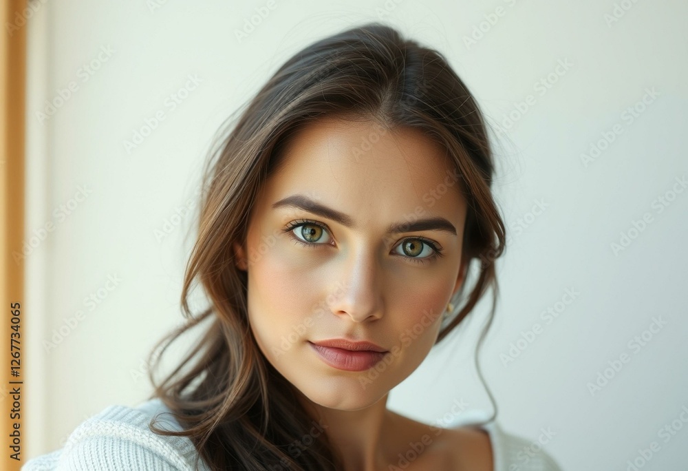Natural light portrait of a woman Natural light portrait of a woman
