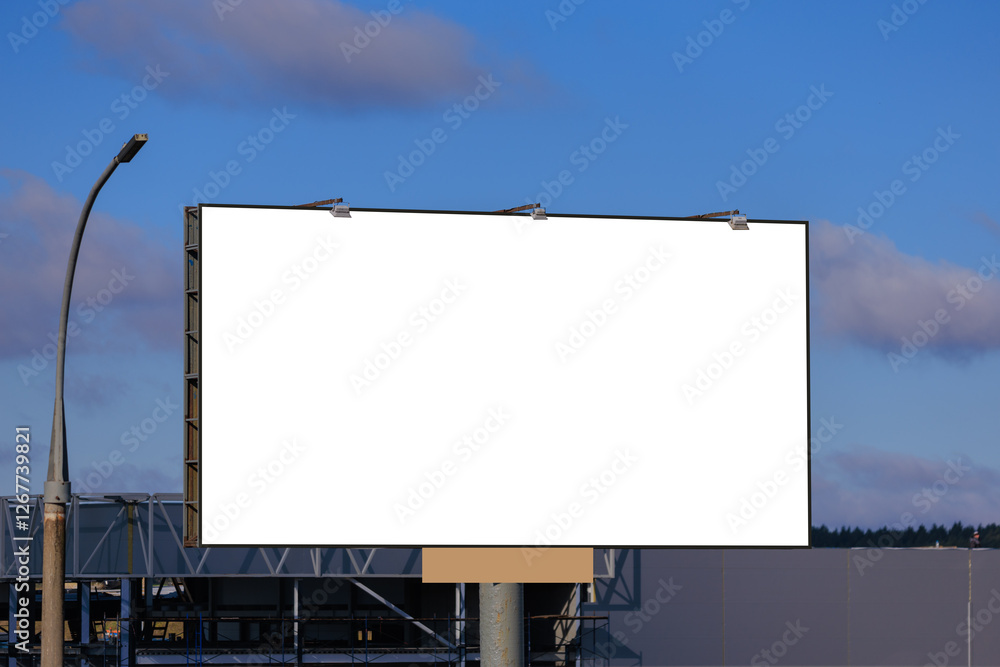 Large billboards for outdoor advertising along the roads. Background for design. Large billboards for outdoor advertising along the roads. Background for design.