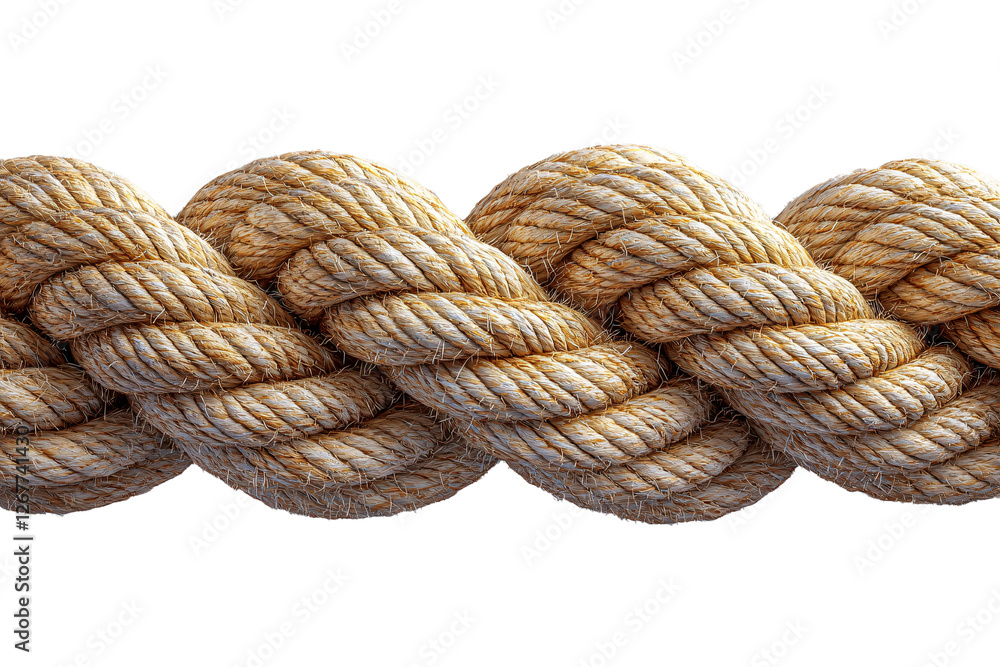 A detailed image of braided natural fiber rope, showcasing its texture and color variations. Ideal for design projects, nautical themes, or craftsmanship topics. A detailed image of braided natural fiber rope, showcasing its texture and color variations. Ideal for design projects, nautical themes, or craftsmanship topics.