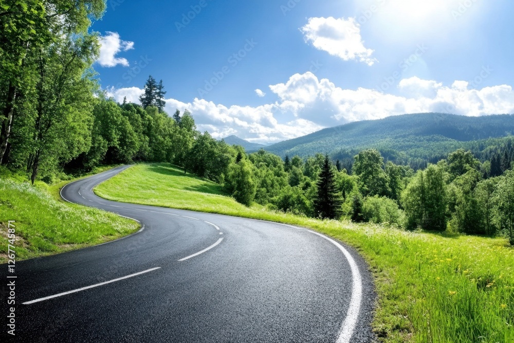 Fototapeta premium road to the mountains