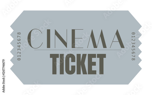 Cinema Ticket, Admit one ticket, vintage ticket