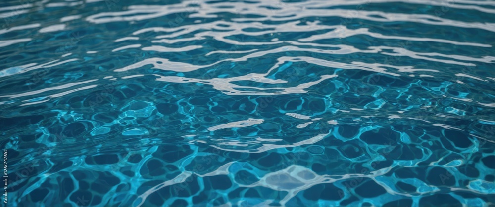 Close-up of clear blue water surface with ripples and reflections vertical layout Copy Space Close-up of clear blue water surface with ripples and reflections vertical layout Copy Space